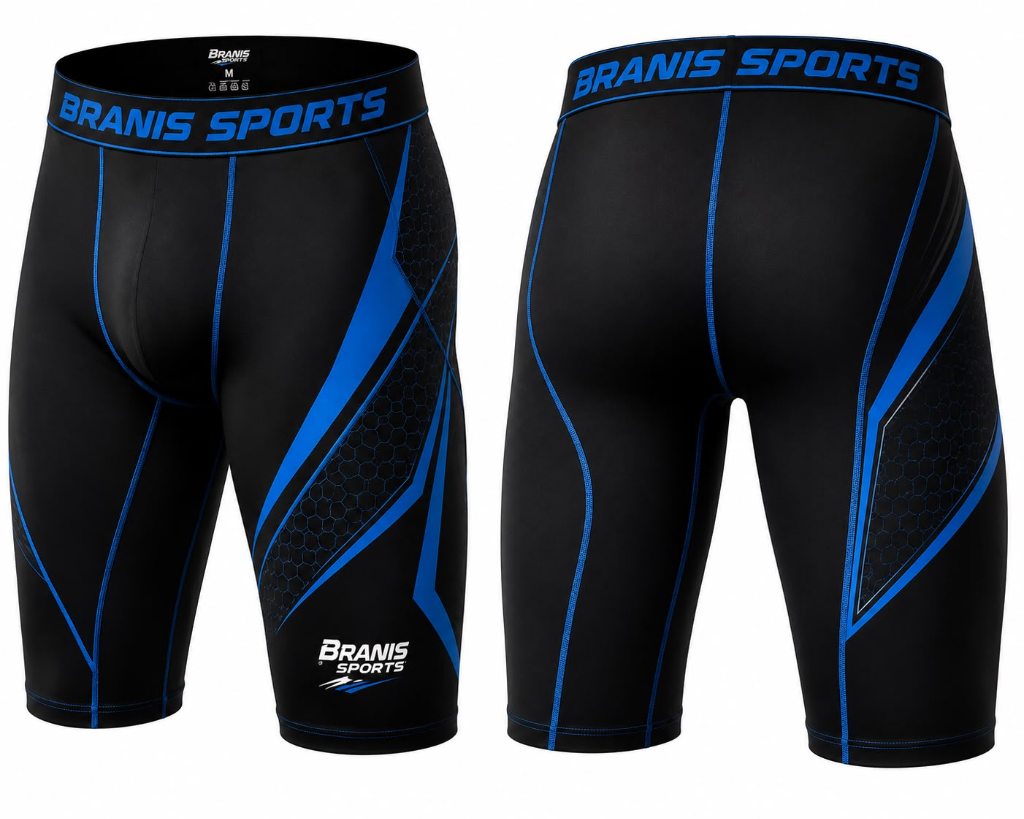 Custom Custom Black Red Compression Shorts — Training Performance Style 2 | Wholesale Manufacturer Sialkot Pakistan — Branis Sports