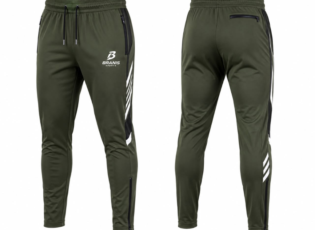 Custom Olive Green Pro-Fit Athletic Training Track Pants Sialkot — Branis Sports