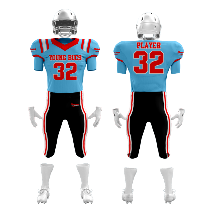 Custom Custom Sublimated American Football Uniforms | Wholesale Manufacturer Sialkot Pakistan — Branis Sports