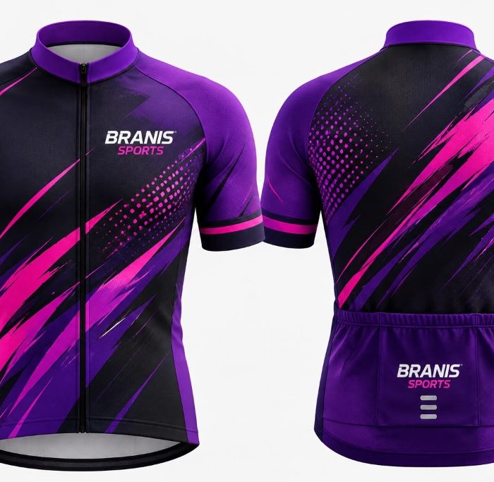 Custom Custom Purple & Magenta Brush Sublimated Cycling Jerseys | Factory Direct | Wholesale Manufacturer Sialkot Pakistan — Branis Sports