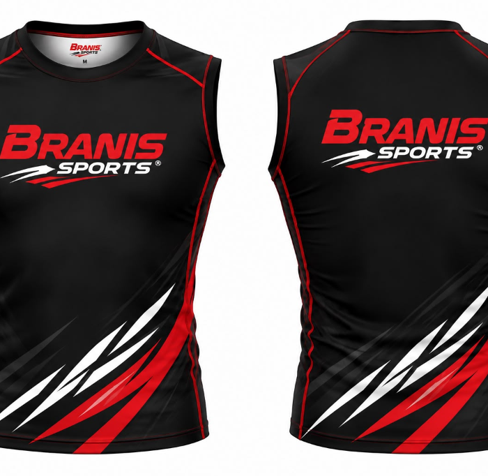 Custom Custom Black Sleeveless Compression Vest Muscle Support | Wholesale Manufacturer Sialkot Pakistan — Branis Sports