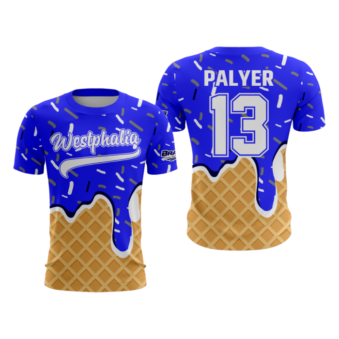 Custom Custom Sublimated Blue Waffle Graphic Sports T-Shirts | Wholesale Teamwear | Wholesale Manufacturer Sialkot Pakistan — Branis Sports