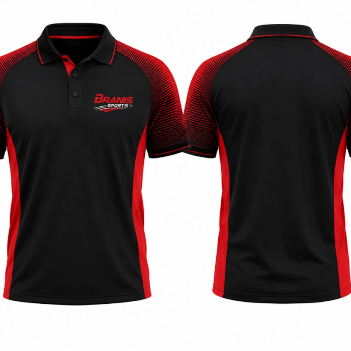 Custom Custom Red & Black Athletic Training Polo Shirts | Sialkot Manufacturer | Wholesale Manufacturer Sialkot Pakistan — Branis Sports