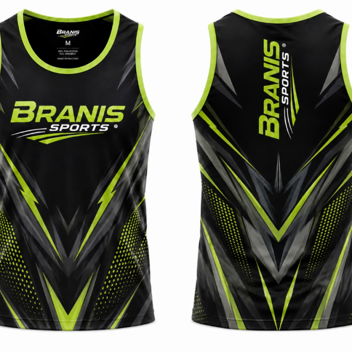 Custom Black & Neon Lime Green Workout Tank Top