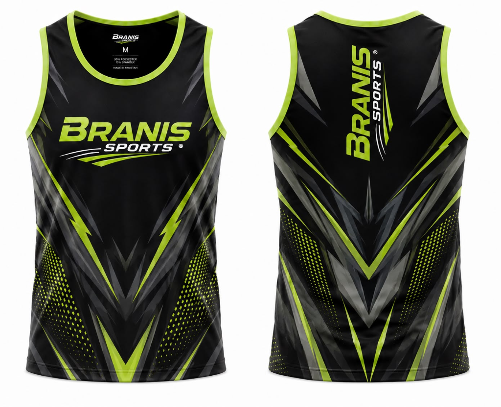 Custom Black & Neon Lime Green Workout Tank Top